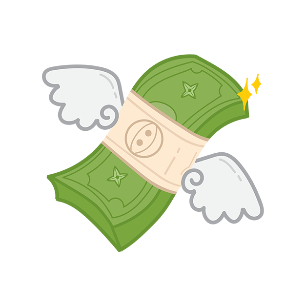 mone with wings